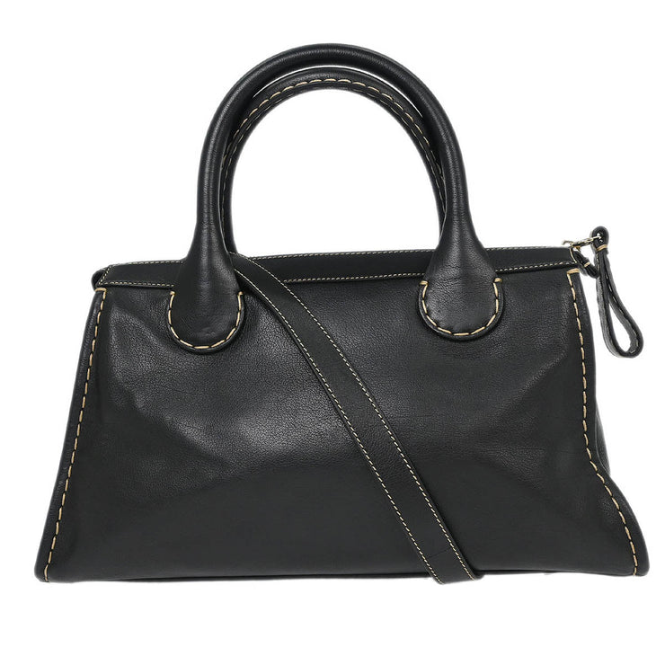 Chloe Black Edith 2way Handbag 04215765-1 D1XDT4 154056