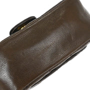 Chanel Brown Lambskin Classic Flap Micro Bum Belt Bag 154059