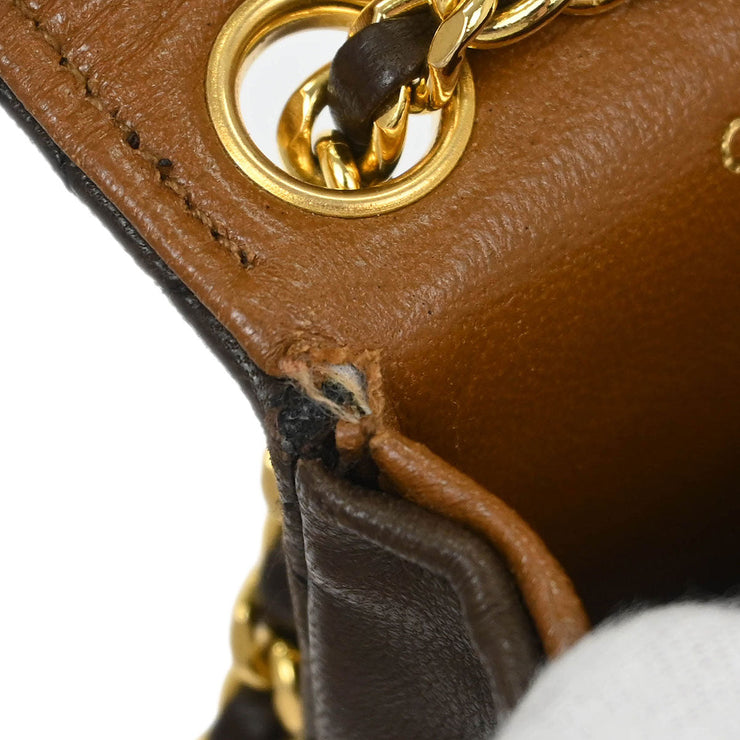 Chanel Brown Lambskin Classic Flap Micro Bum Belt Bag 154059