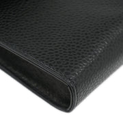 Chanel Black Calfskin Cigarette Case Key Holder Small Good 154063