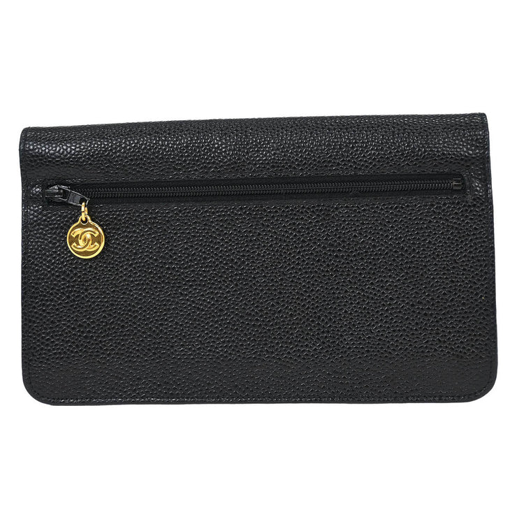 Chanel Black Calfskin Wallet 154067
