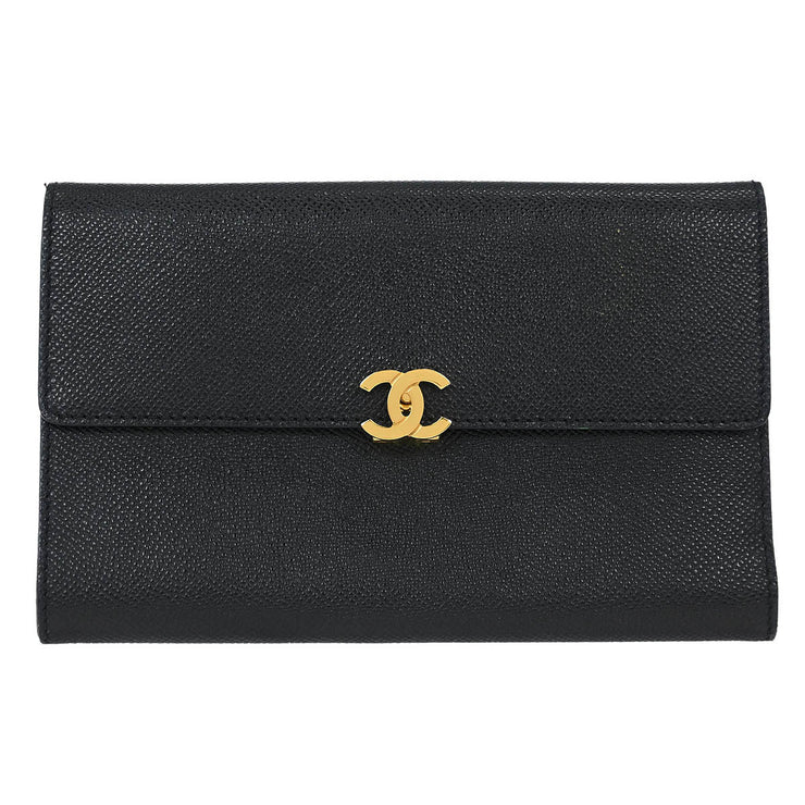 Chanel Black Calfskin Wallet 154068