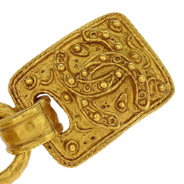 Chanel Bell Dangle Earrings Clip-On Gold 94A 154070