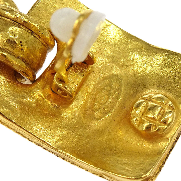 Chanel Bell Dangle Earrings Clip-On Gold 94A 154070