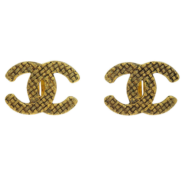 Chanel Gold CC Earrings Clip-On 2878/29 154071