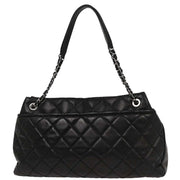 Chanel Black Calfskin Tote Chain Handbag 154073