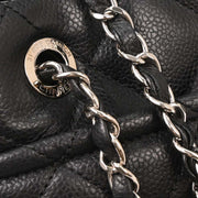 Chanel Black Calfskin Tote Chain Handbag 154073