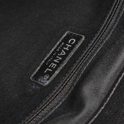Chanel Black Calfskin Tote Chain Handbag 154073