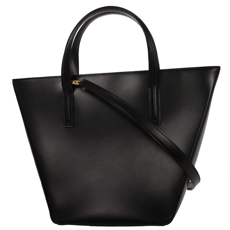Cartier Black Leather Panthere 2way Handbag C16 154076