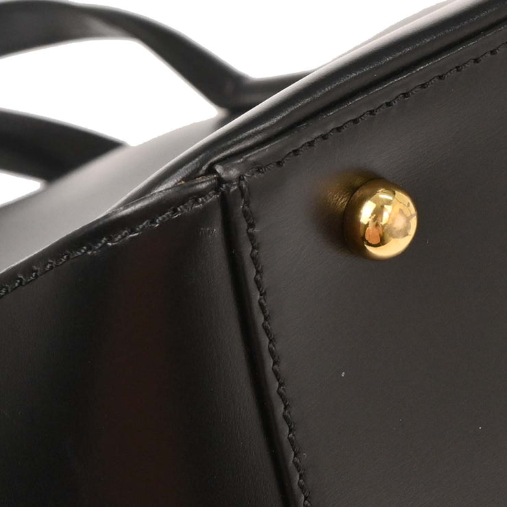 Cartier Black Leather Panthere 2way Handbag C16 154076