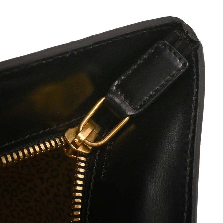Cartier Black Leather Panthere 2way Handbag C16 154076