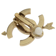 Chanel Gold CC And Arrow Earrings Clip-On 10P 154077