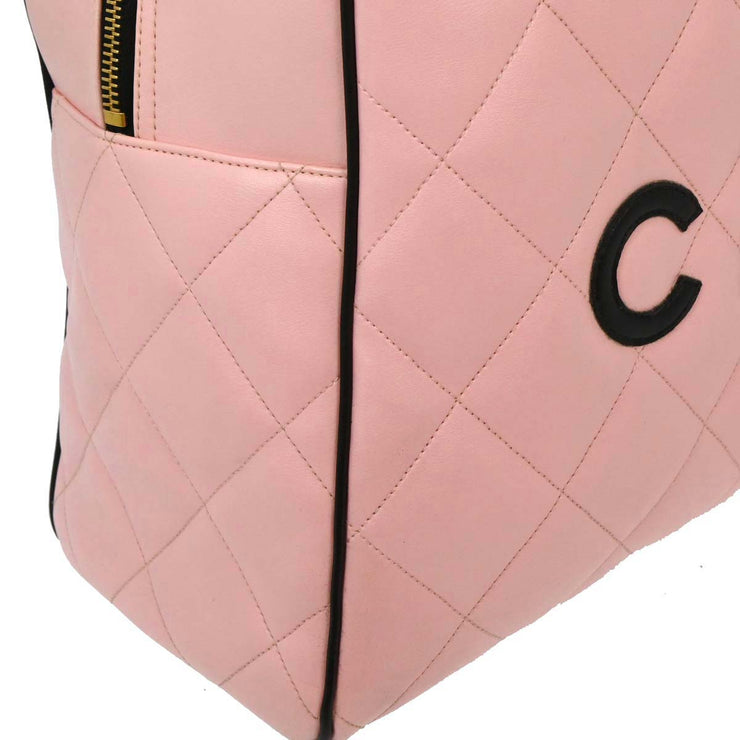 Chanel Pink Calfskin Bowling Bag 50 154079