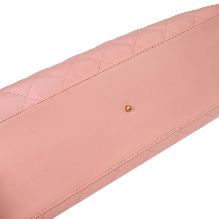Chanel Pink Calfskin Bowling Bag 50 154079