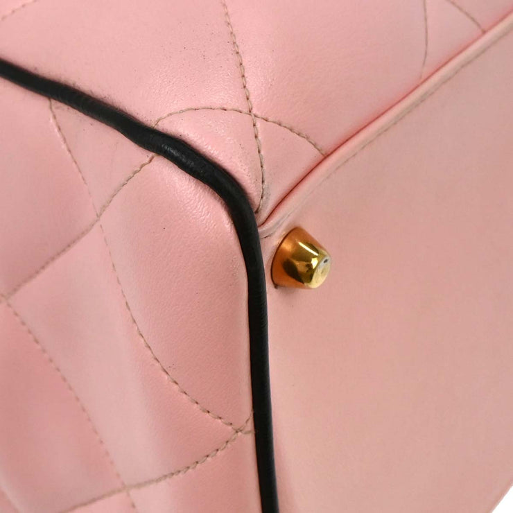 Chanel Pink Calfskin Bowling Bag 50 154079