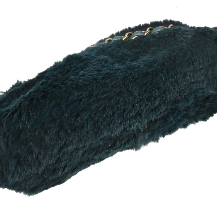 Chanel Blue Fur Chain Shoulder Bag 154080