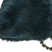 Chanel Blue Fur Chain Shoulder Bag 154080
