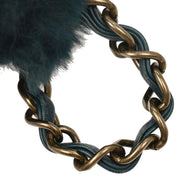 Chanel Blue Fur Chain Shoulder Bag 154080