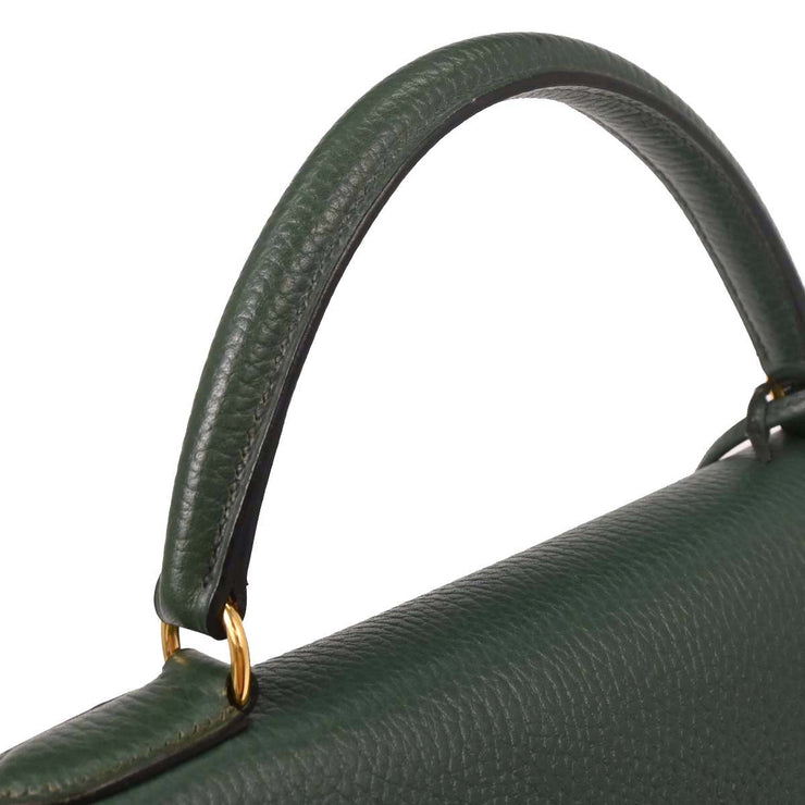 Hermes Vert Ardennes Kelly 32 Sellier Handbag 7 Square: A 154086