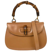 Gucci Beige Bamboo 2way Handbag 000.1227.0633 154088