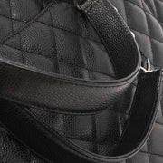 Chanel Black Calfskin Grand Shopping Tote GST XL Chain Handbag 154091