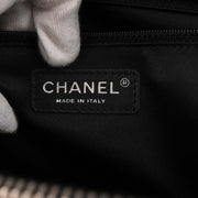 Chanel Black Calfskin Grand Shopping Tote GST XL Chain Handbag 154091