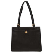 Chanel Black Calfskin Tote Handbag 154095