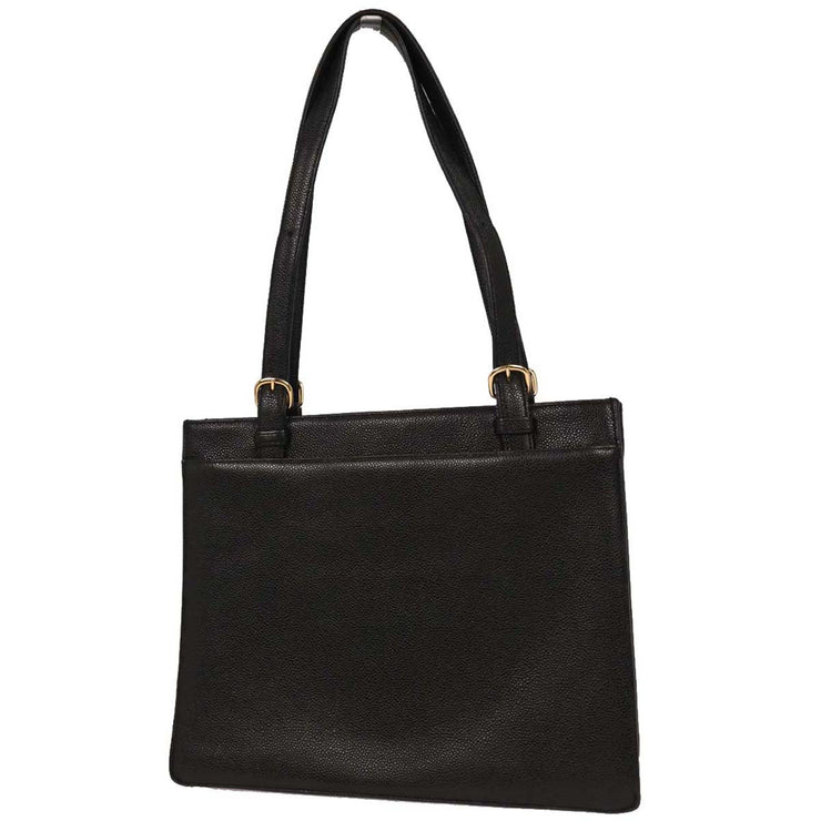 Chanel Black Calfskin Tote Handbag 154095