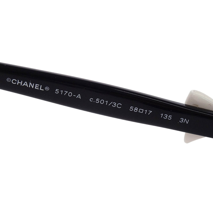 Chanel Sunglasses Eyewear Black Small Good 58 Square:17 154098