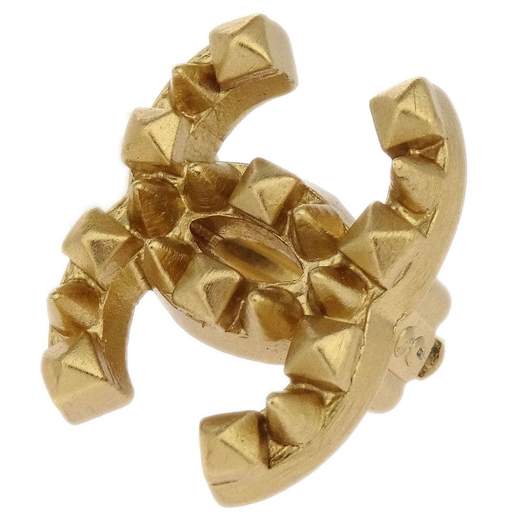 Chanel Gold CC Earrings Clip-On 03P 154102