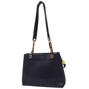 Chanel Navy Calfskin Shoulder Tote Bag 154127