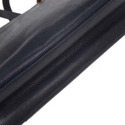 Chanel Navy Calfskin Shoulder Tote Bag 154127