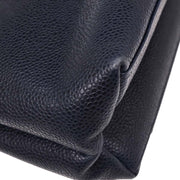 Chanel Navy Calfskin Shoulder Tote Bag 154127