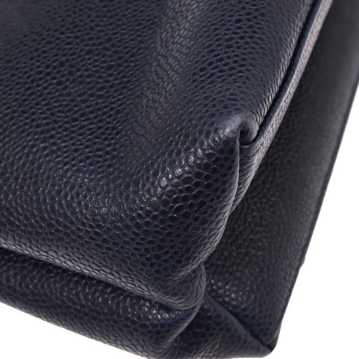 Chanel Navy Calfskin Shoulder Tote Bag 154127
