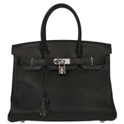 Hermes Black Taurillon Clemence Birkin 30 Handbag B08 Square:L 154133