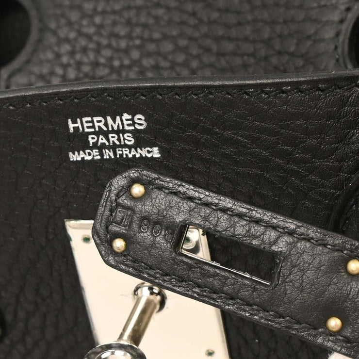 Hermes Black Taurillon Clemence Birkin 30 Handbag B08 Square:L 154133