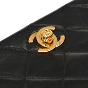 Chanel Black Lambskin Turnlock Mini Full Flap Shoulder Bag 154136