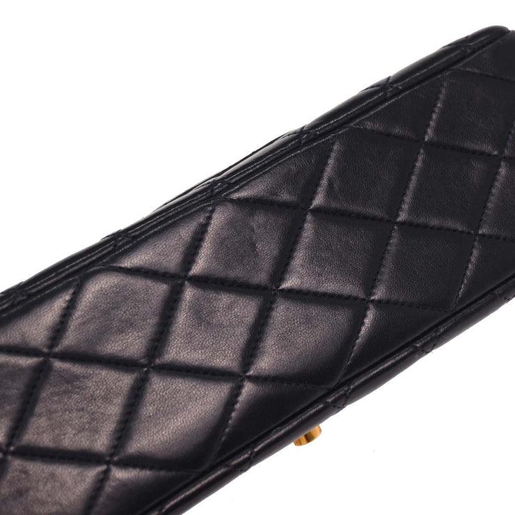 Chanel Navy Lambskin Paris Small Double Flap Shoulder Bag 154137