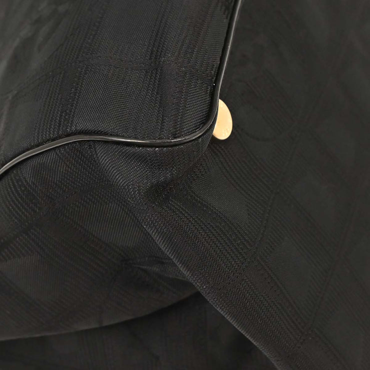 Chanel Black Jacquard Nylon Travel Line Tote Handbag 154138