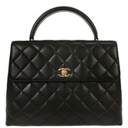 Chanel Black Lambskin Top Handle Handbag 154139