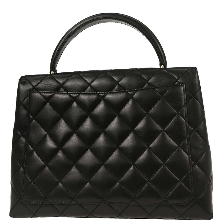 Chanel Black Lambskin Top Handle Handbag 154139
