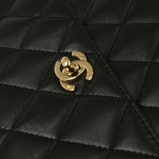 Chanel Black Lambskin Top Handle Handbag 154139