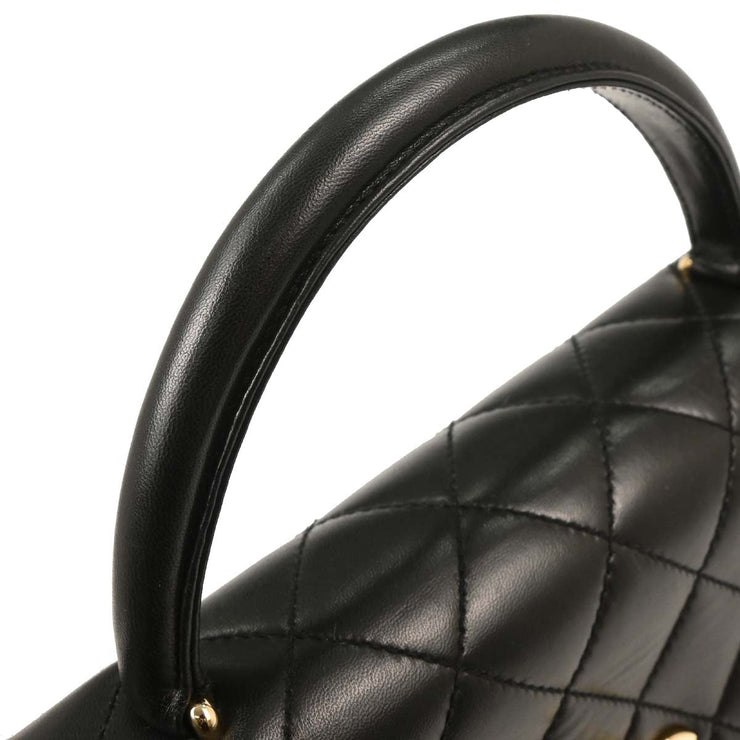 Chanel Black Lambskin Top Handle Handbag 154139
