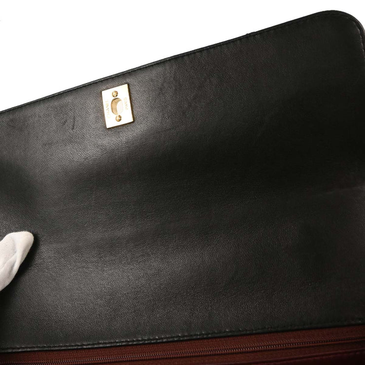 Chanel Black Lambskin Top Handle Handbag 154139