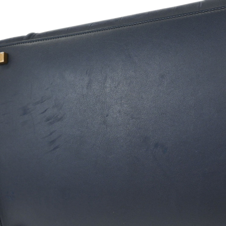 Celine * Navy Leather Mini Luggage Tote Bag S-LA-4105 154148