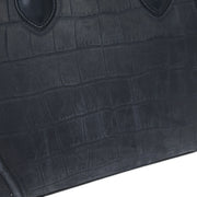 Celine * Navy Leather Mini Luggage Tote Bag S-LA-4105 154148