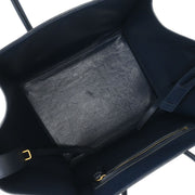 Celine * Navy Leather Mini Luggage Tote Bag S-LA-4105 154148