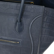 Celine * Navy Leather Mini Luggage Tote Bag S-LA-4105 154148