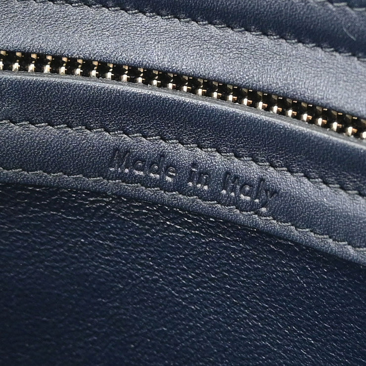 Celine * Navy Leather Mini Luggage Tote Bag S-LA-4105 154148