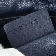 Celine * Navy Leather Mini Luggage Tote Bag S-LA-4105 154148